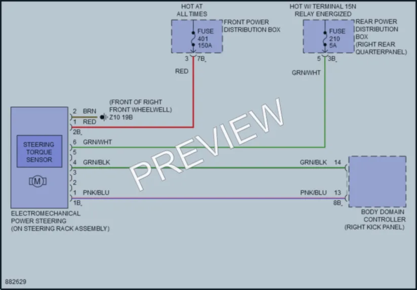 2024 BMW X3 Electronic Power Steering wiring diagram preview