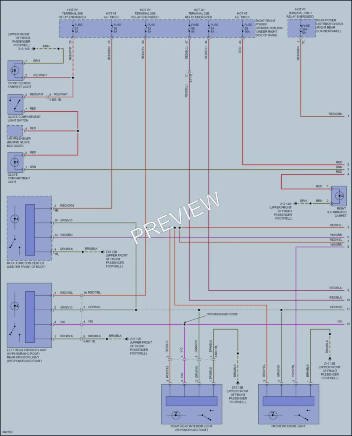 2024 BMW X3 Interior Lights wiring diagram preview