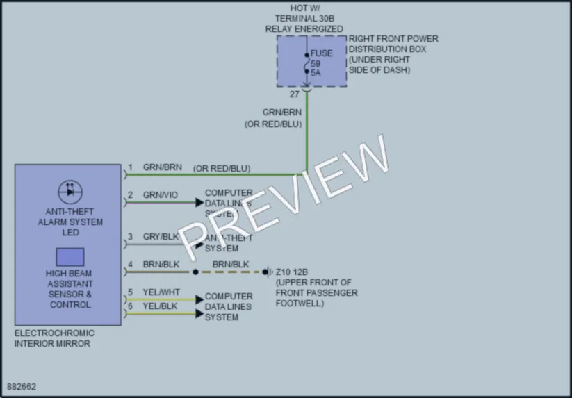 2024 BMW X3 Power Mirrors wiring diagram preview
