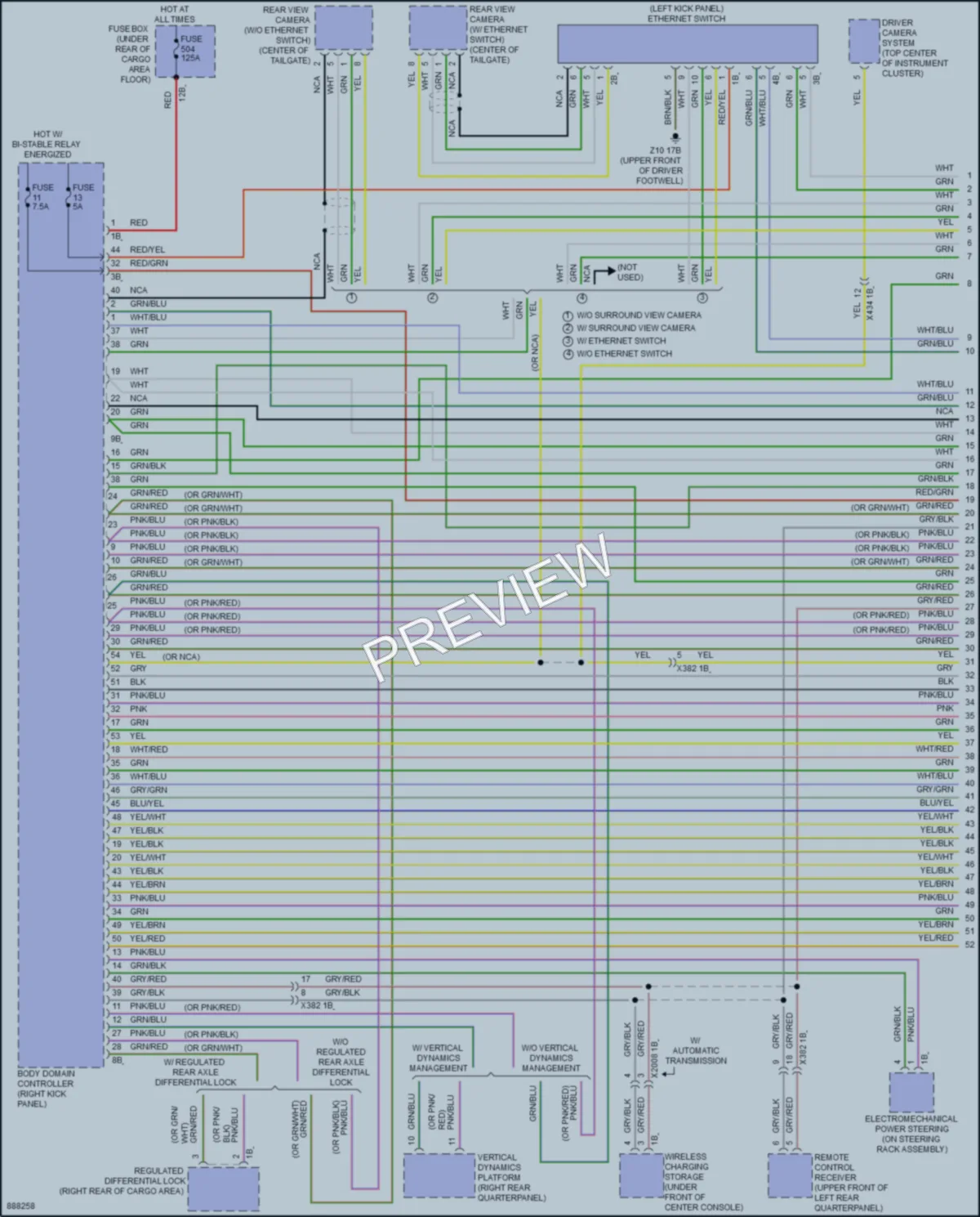 2024 BMW X3M Computer Data Lines wiring diagram preview