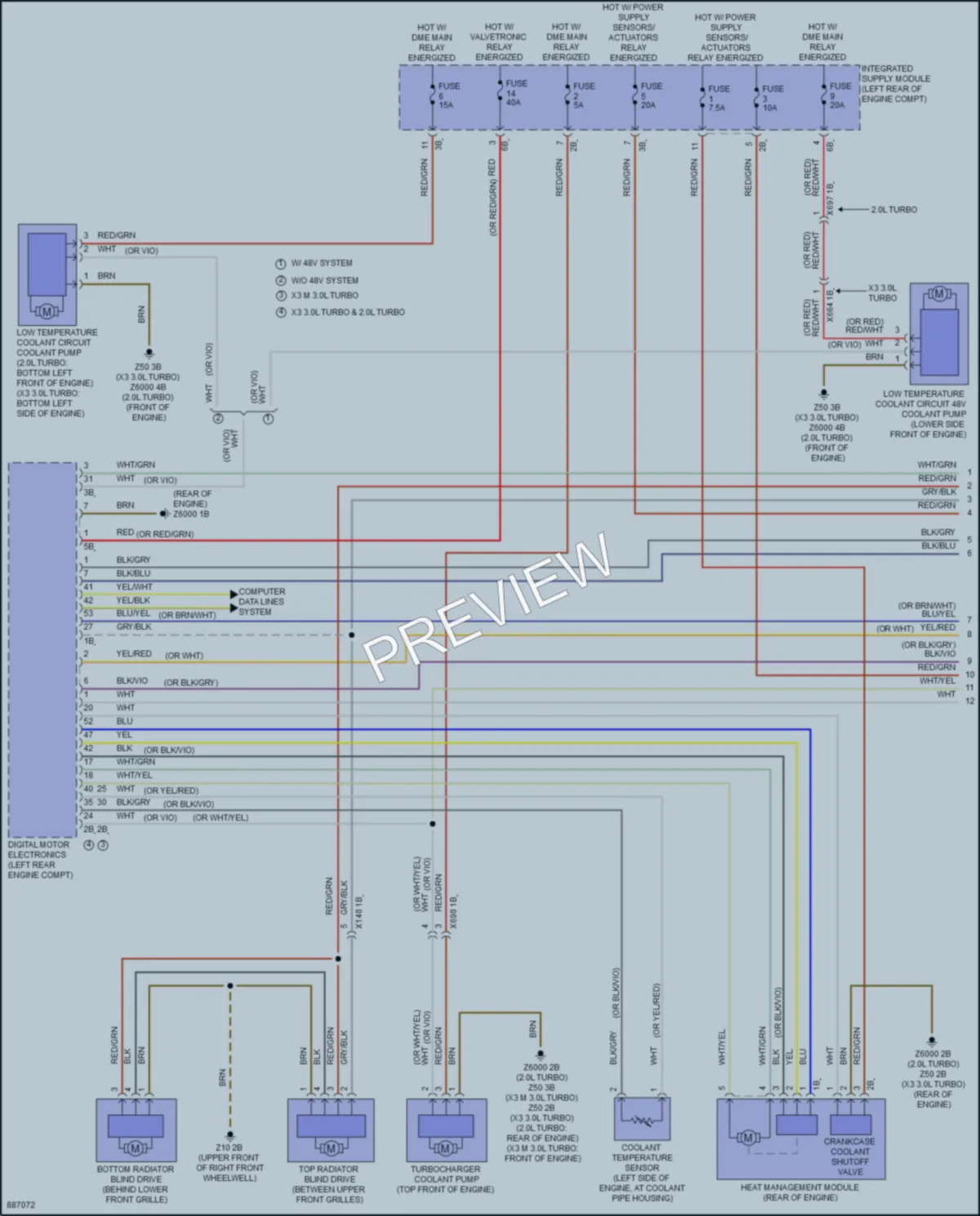 2024 BMW X3M Cooling Fan wiring diagram preview