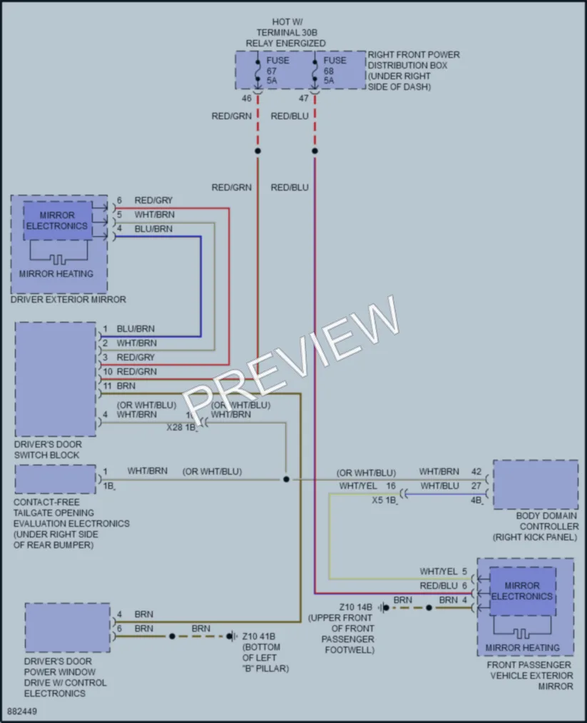 2024 BMW X3M Defoggers wiring diagram preview