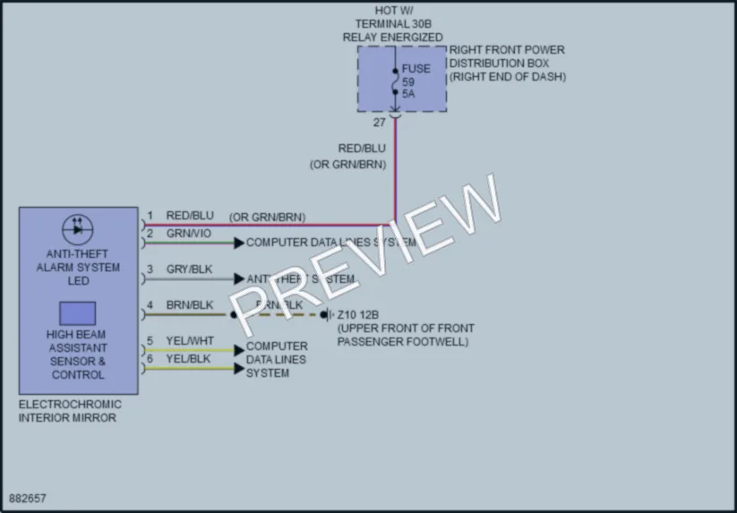 2024 BMW X4M Power Mirrors wiring diagram preview
