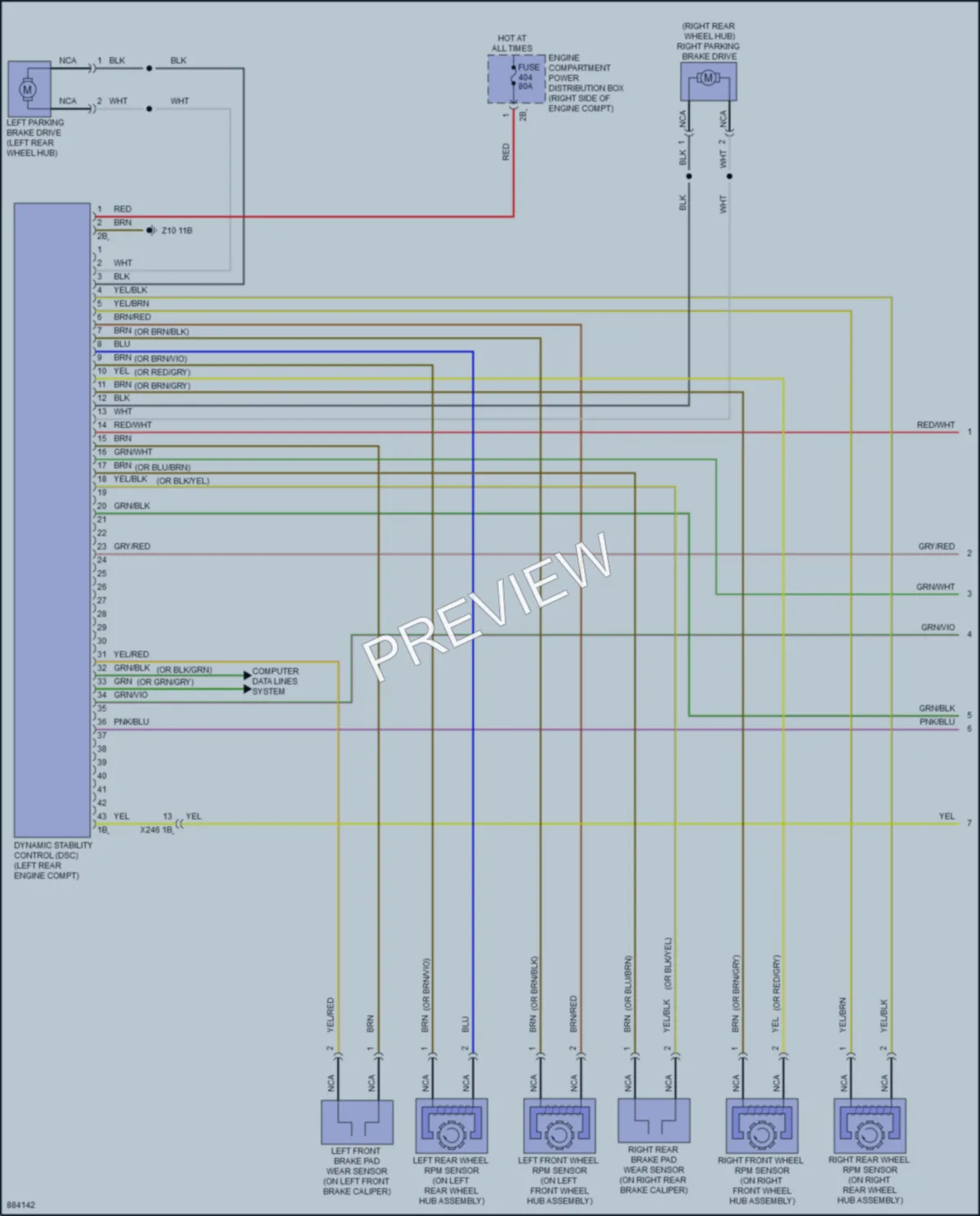 2024 BMW X5 Anti Lock Brakes wiring diagram preview