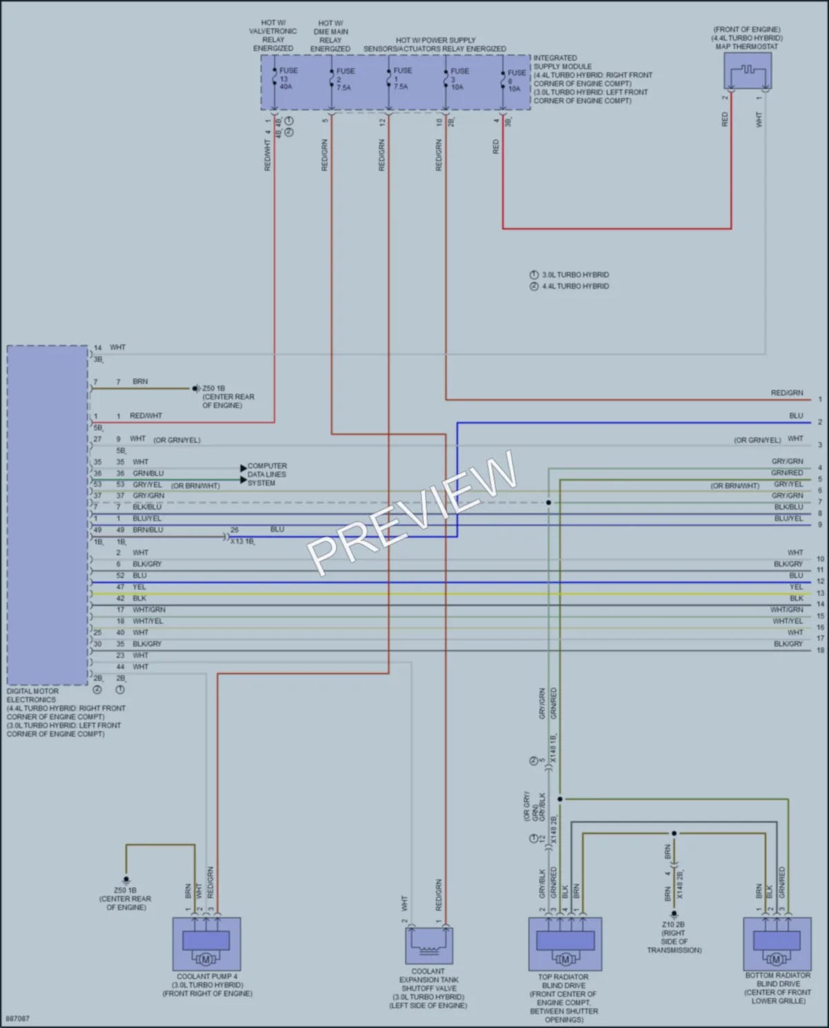 2024 BMW X5 Cooling Fan wiring diagram preview