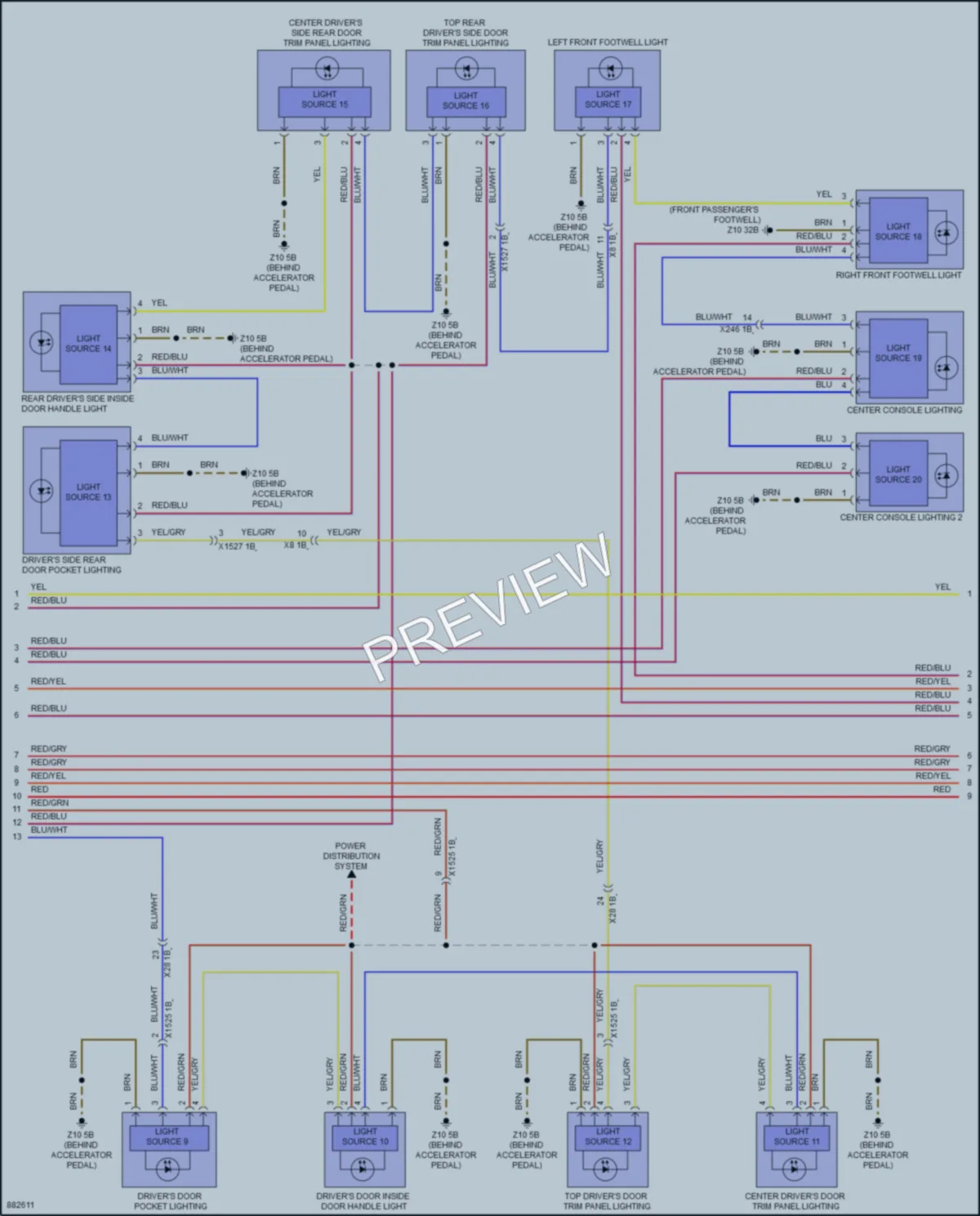 2024 BMW X5 Interior Lights wiring diagram preview