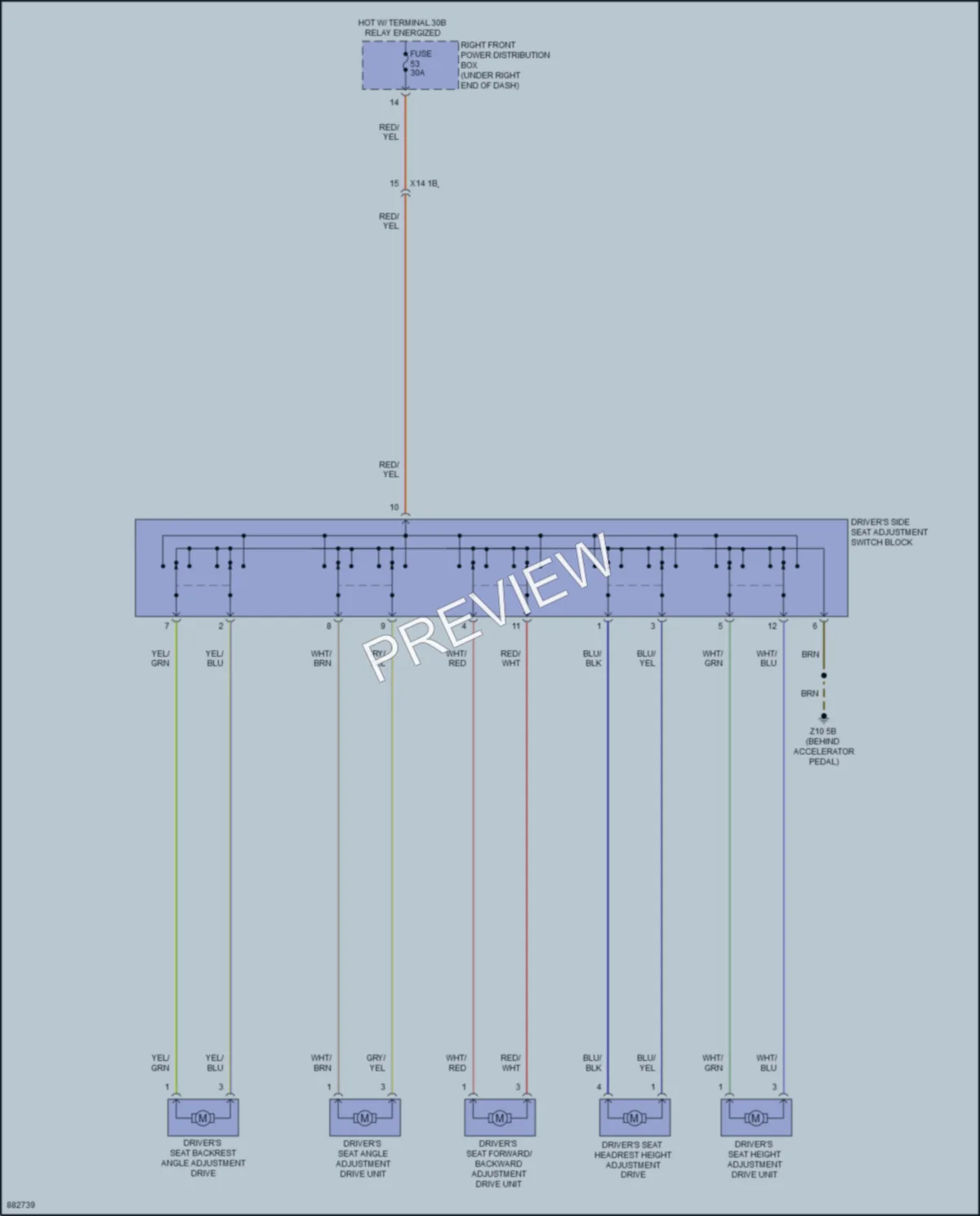 2024 BMW X5 Power Seats wiring diagram preview
