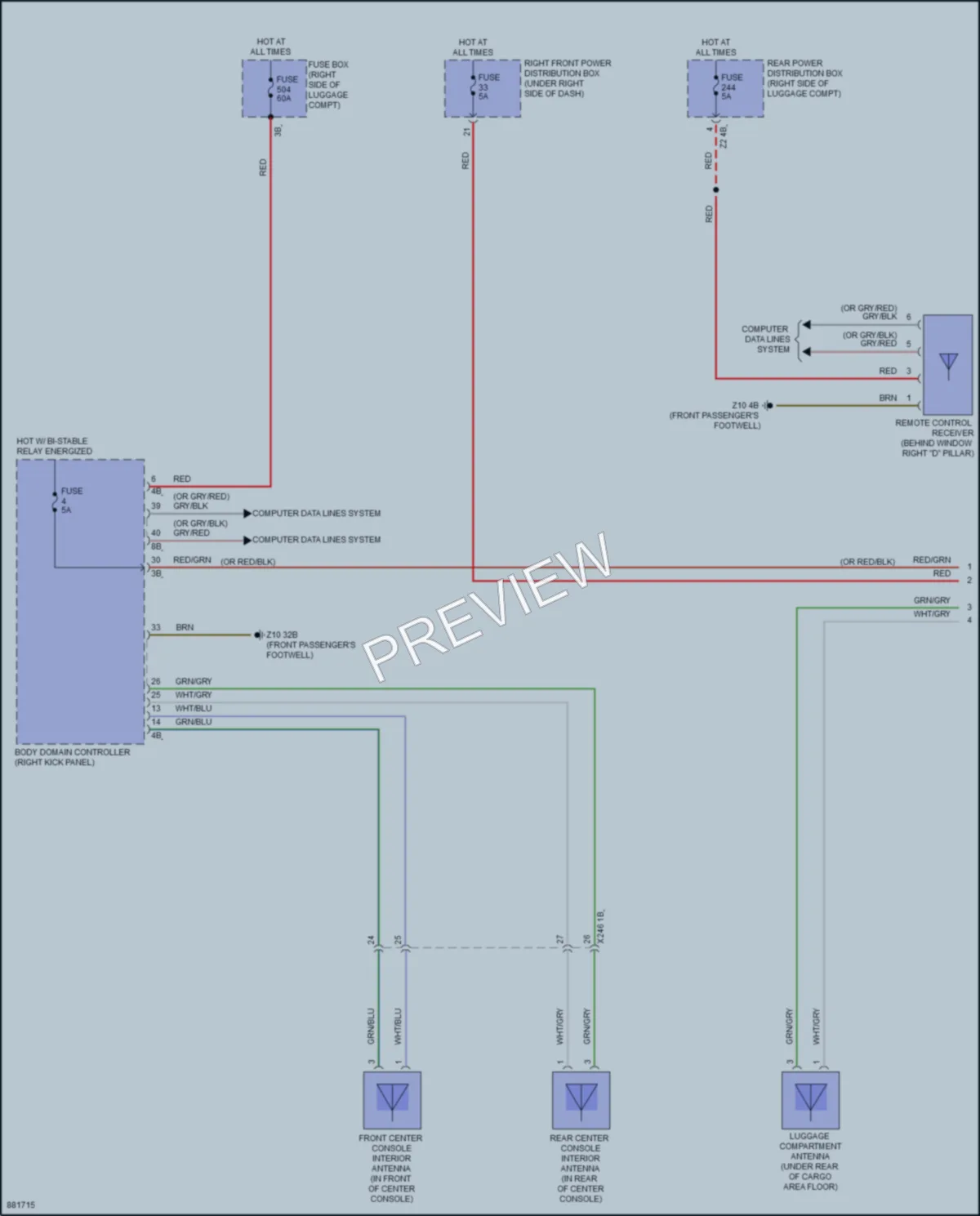 2024 BMW X5M Anti Theft wiring diagram preview