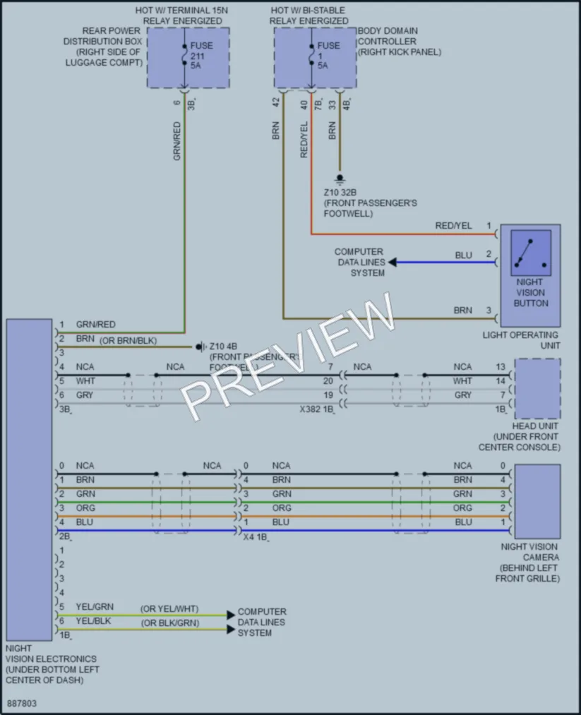 2024 BMW X5M Instrument Cluster wiring diagram preview