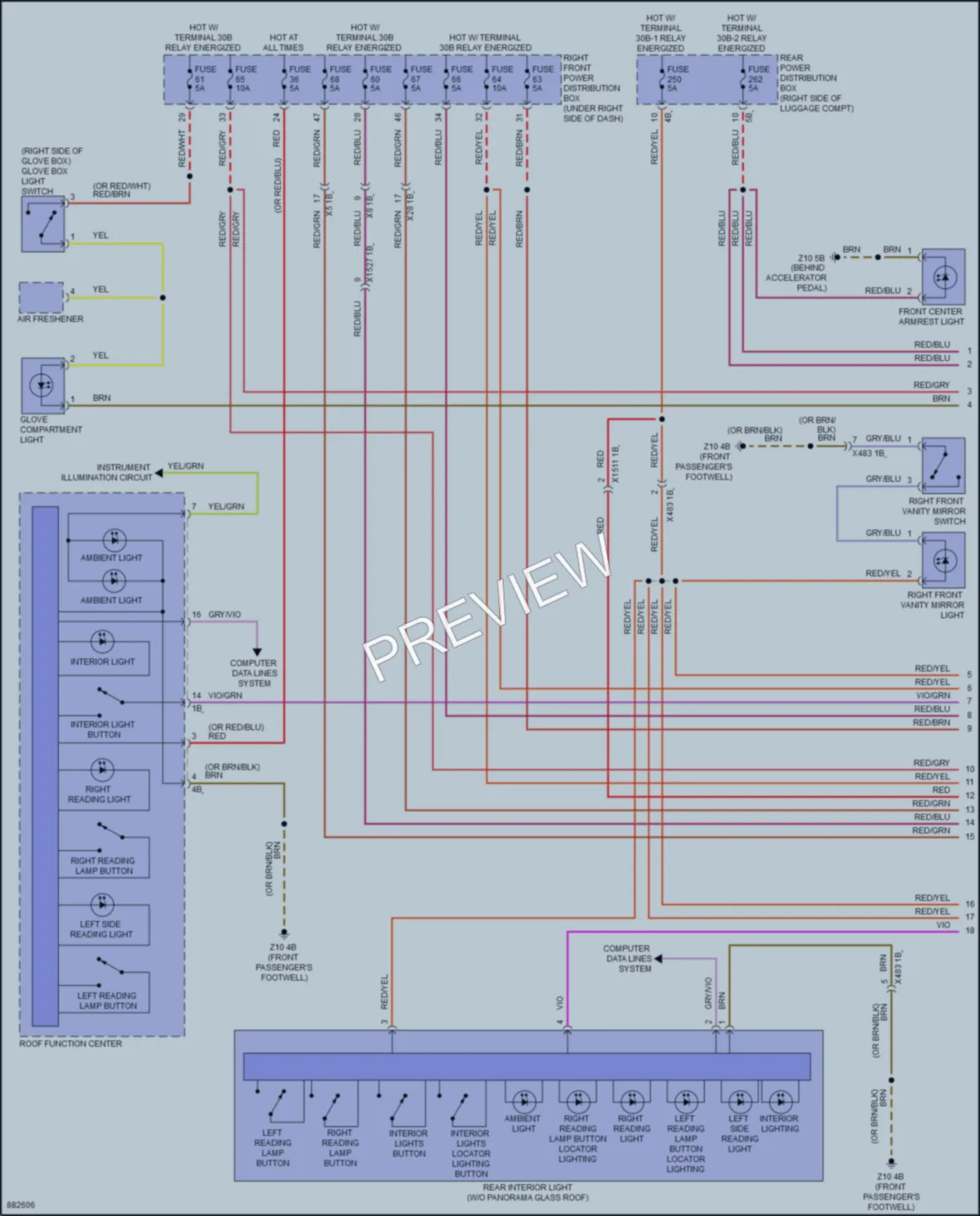 2024 BMW X5M Interior Lights wiring diagram preview