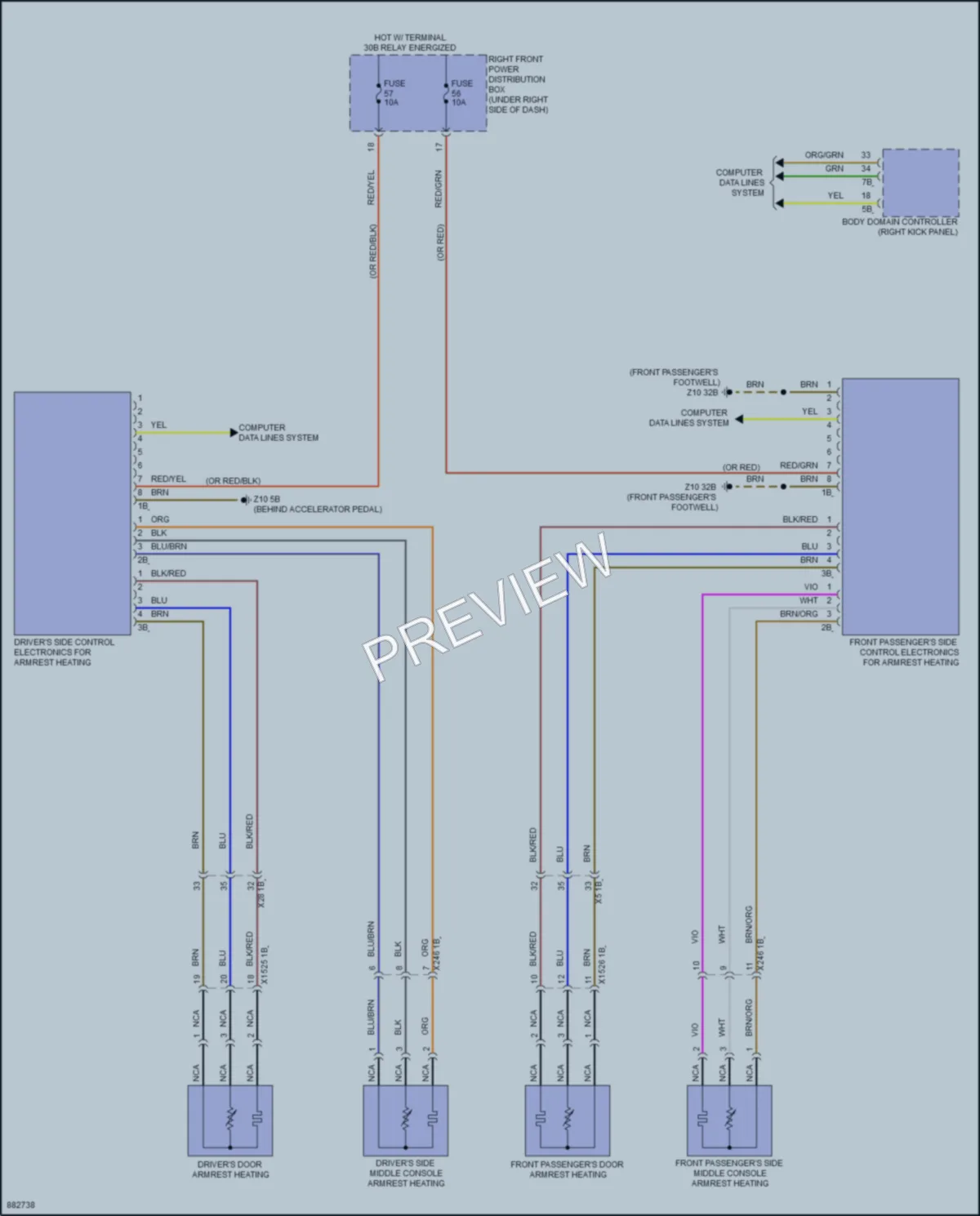 2024 BMW X5M Power Seats wiring diagram preview