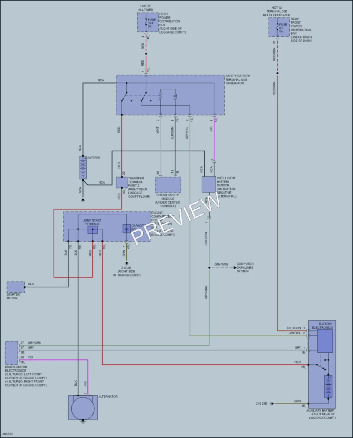 2024 BMW X5M Starting Charging wiring diagram preview