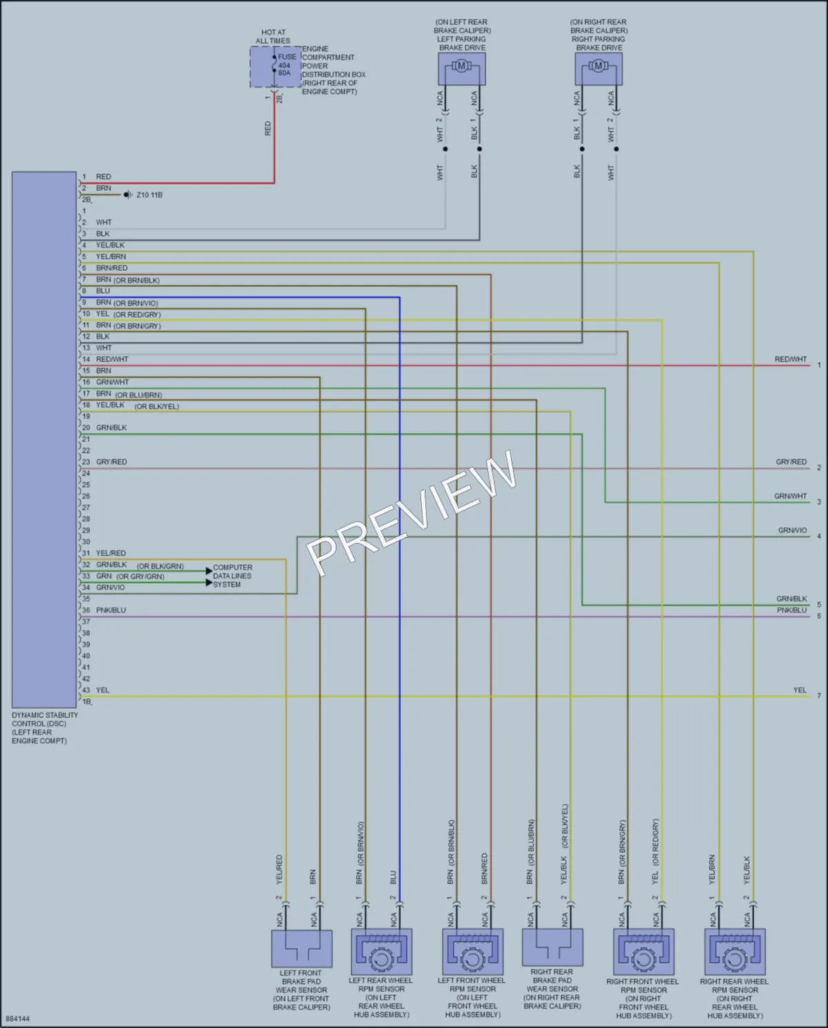 2024 BMW X6 Anti Lock Brakes wiring diagram preview