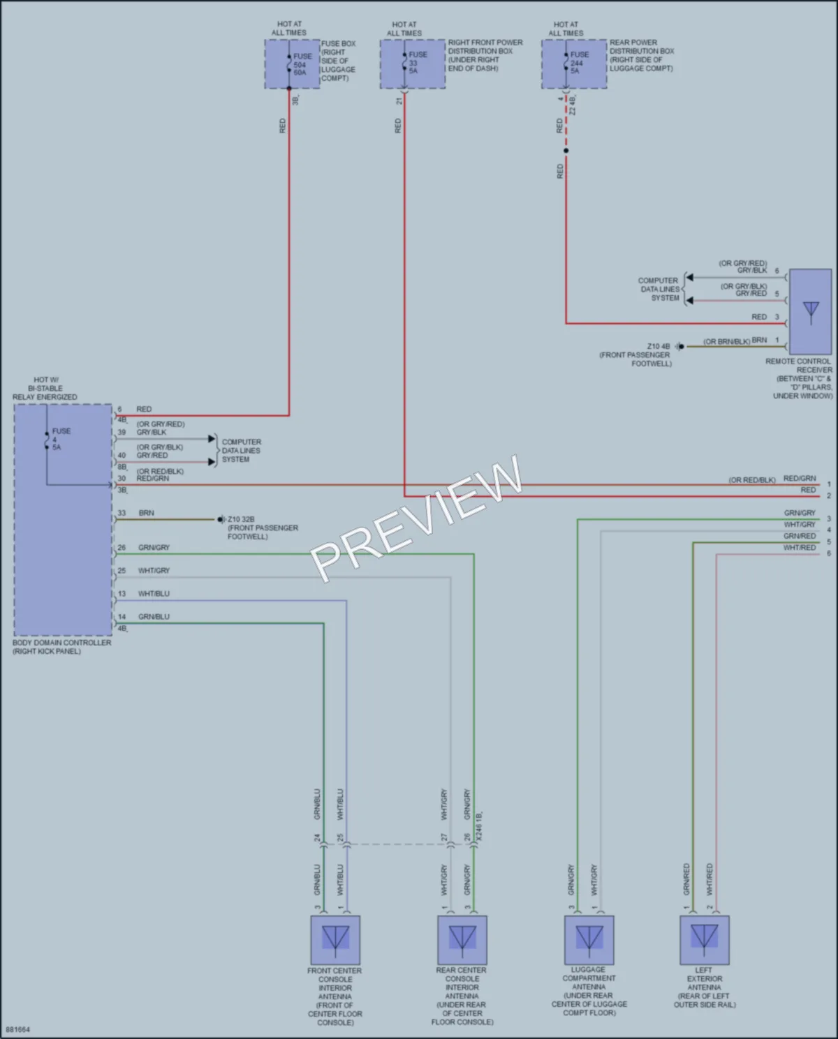 2024 BMW X6 Anti Theft wiring diagram preview