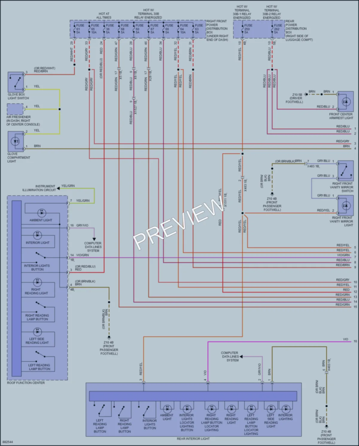 2024 BMW X6 Interior Lights wiring diagram preview
