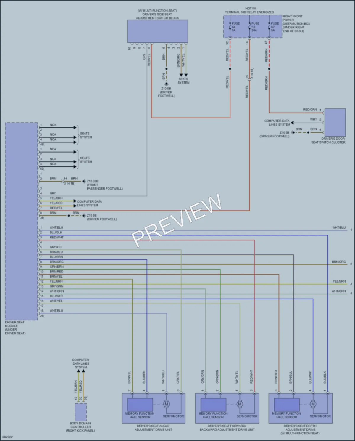 2024 BMW X6 Memory Systems wiring diagram preview