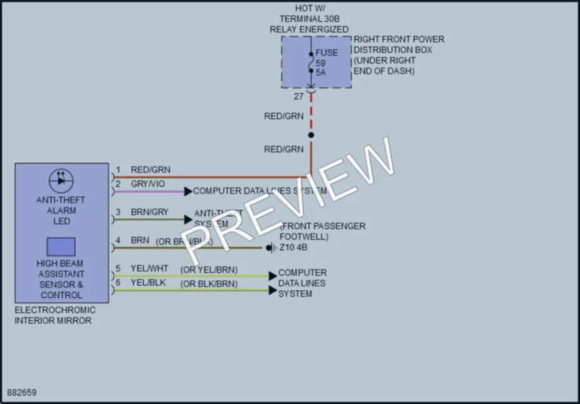 2024 BMW X6 Power Mirrors wiring diagram preview
