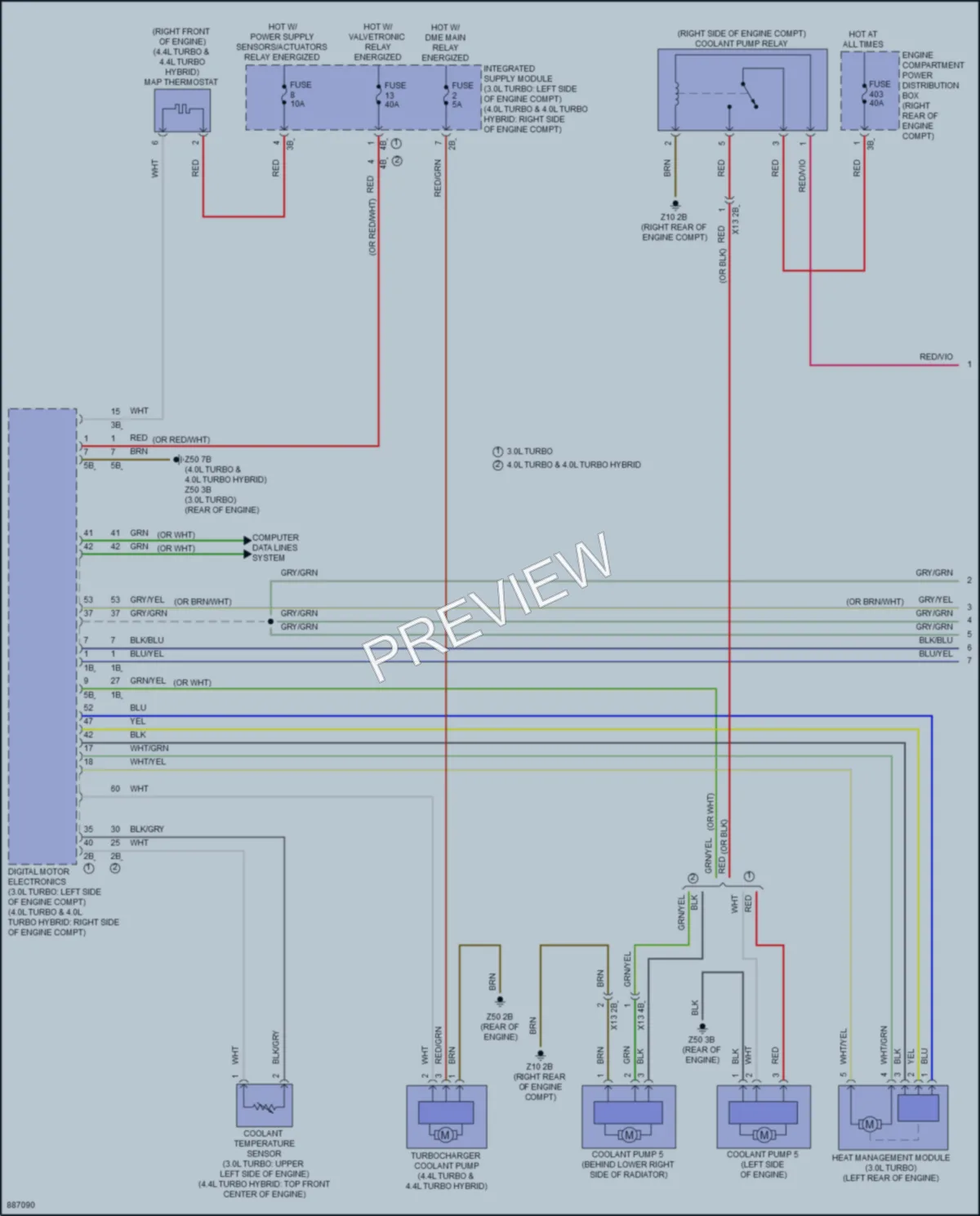 2024 BMW X6M Cooling Fan wiring diagram preview