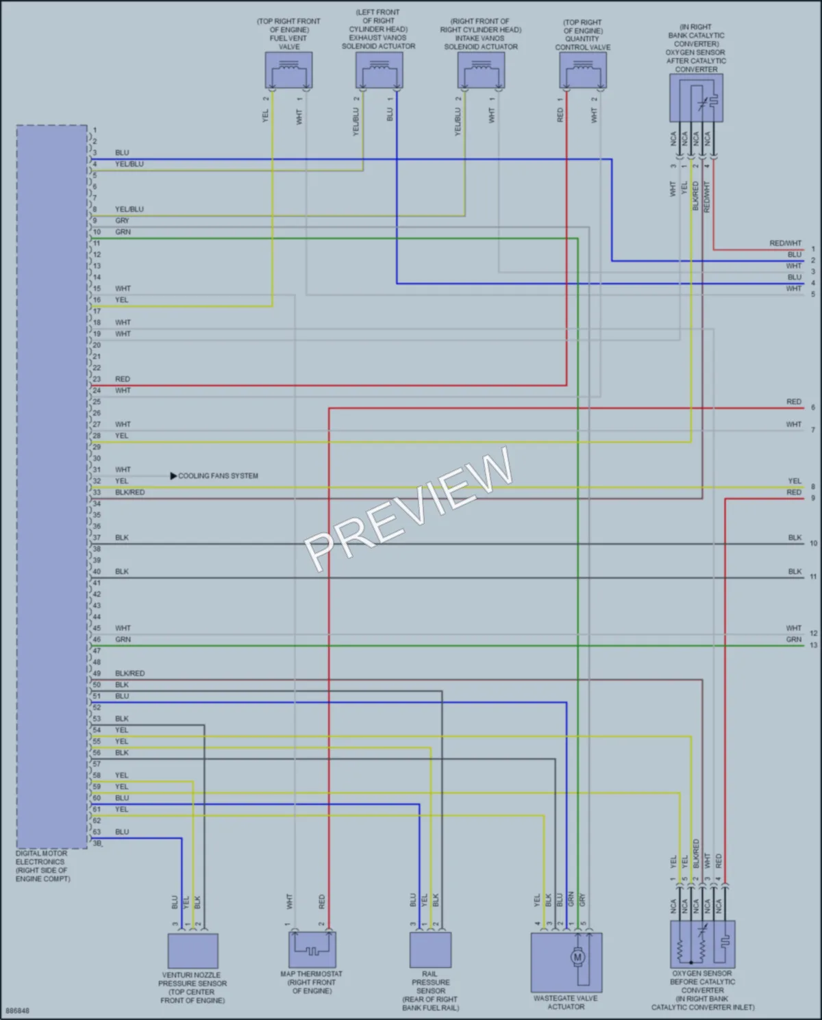 2024 BMW X6M Engine Performance wiring diagram preview