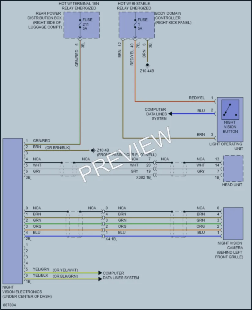 2024 BMW X6M Instrument Cluster wiring diagram preview
