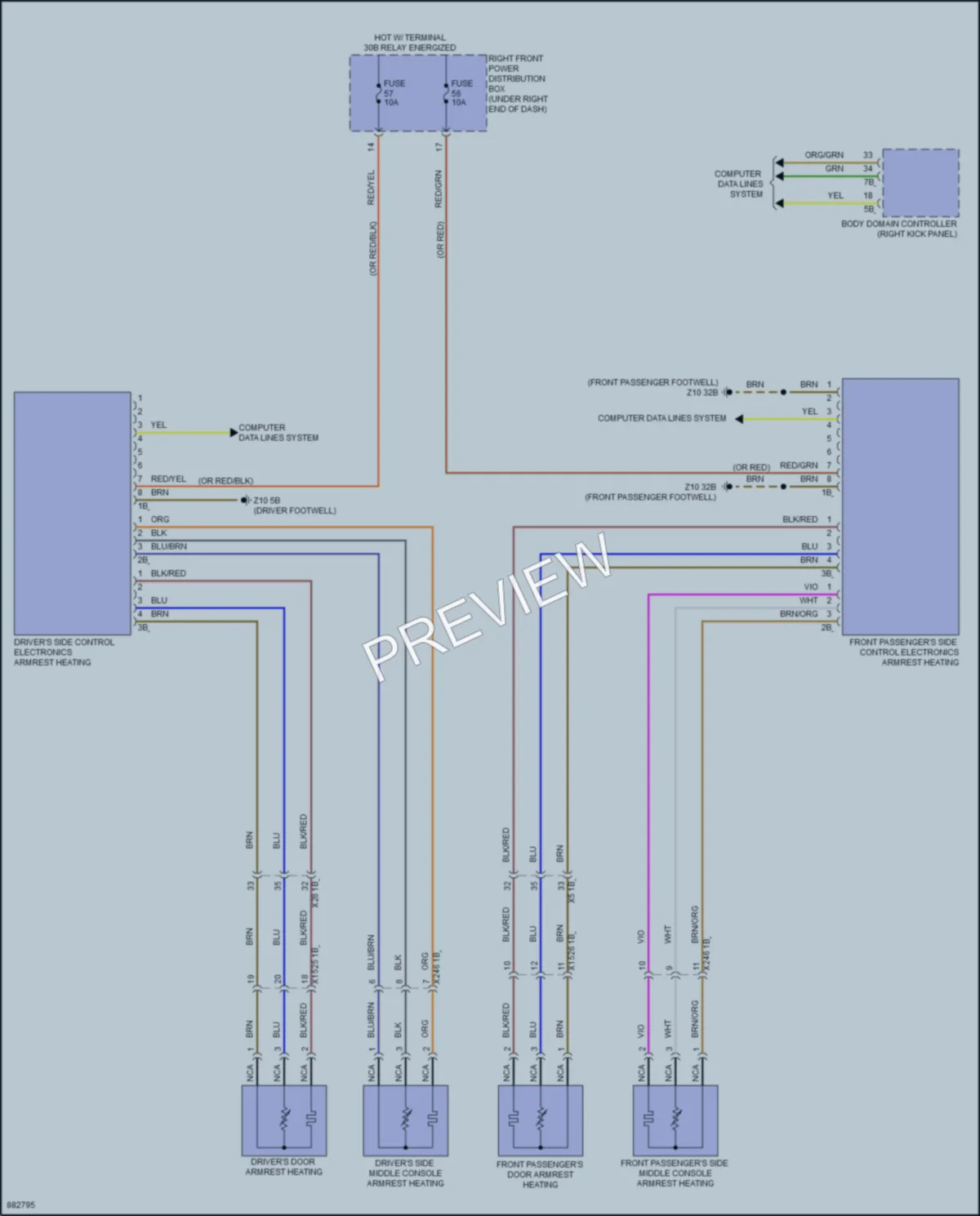 2024 BMW X6M Power Seats wiring diagram preview