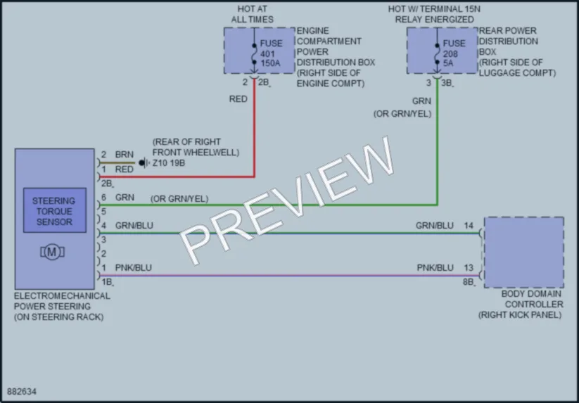 2024 BMW X7 Electronic Power Steering wiring diagram preview