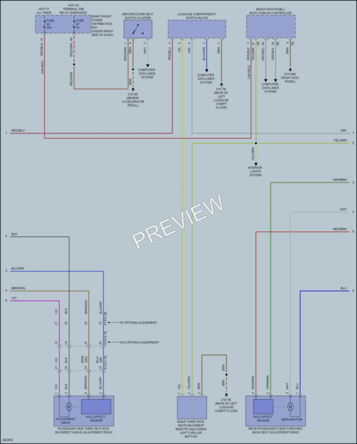 2024 BMW X7 Memory Systems wiring diagram preview