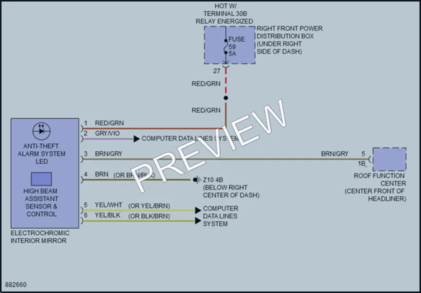 2024 BMW X7 Power Mirrors wiring diagram preview