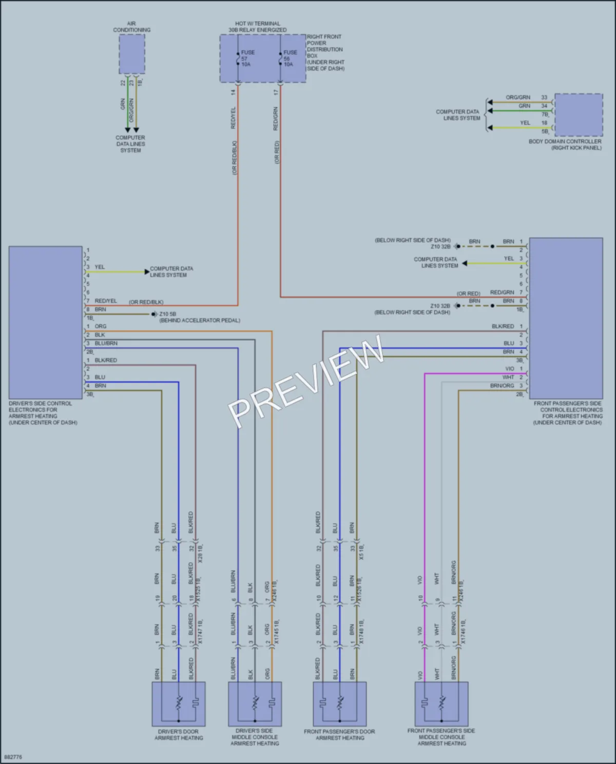 2024 BMW X7 Power Seats wiring diagram preview