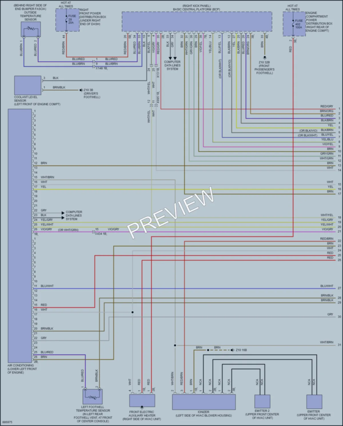 2024 BMW XM Air Conditioning wiring diagram preview