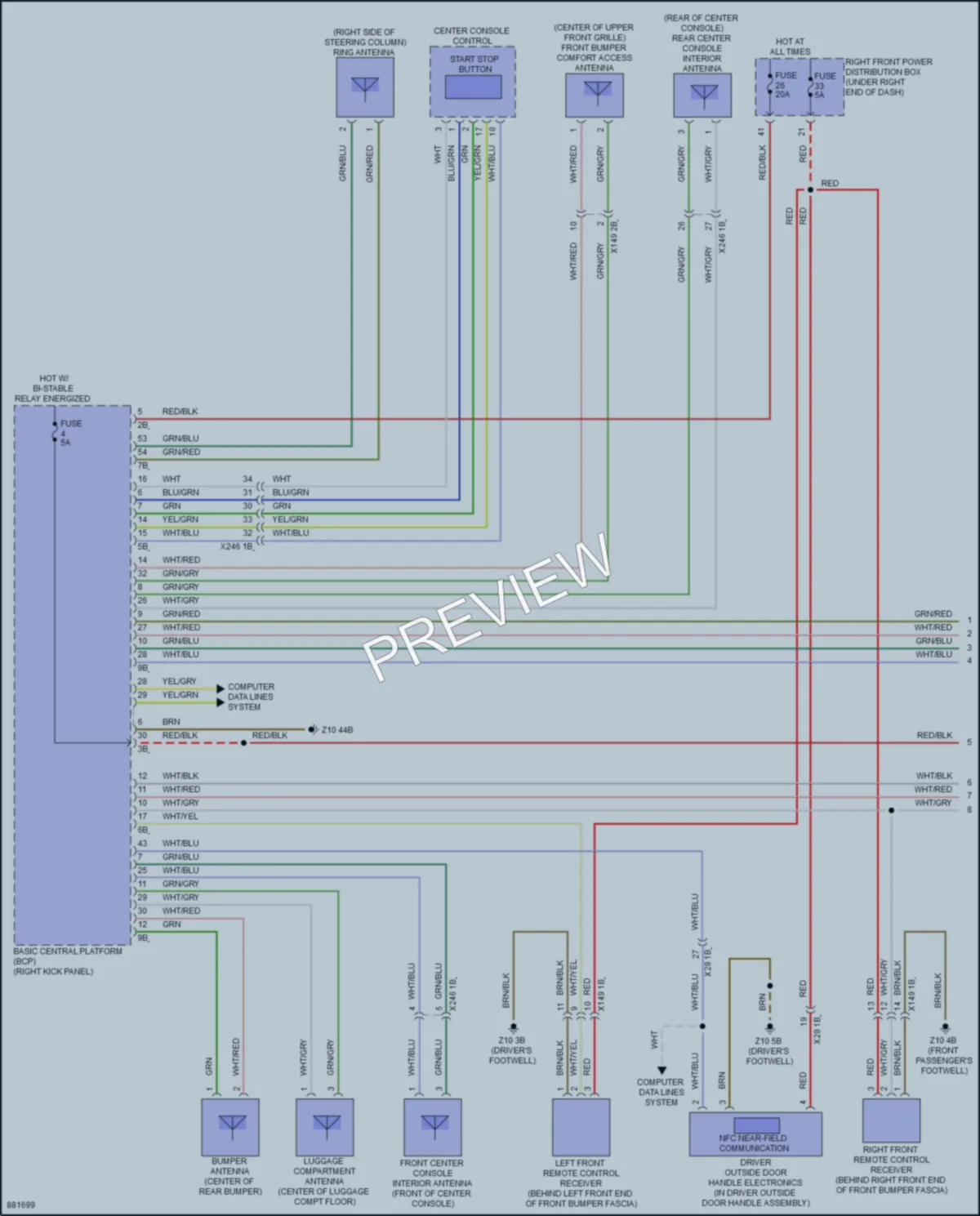 2024 BMW XM Anti Theft wiring diagram preview