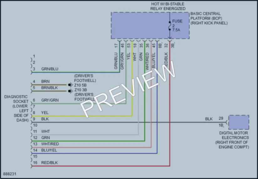 2024 BMW XM Computer Data Lines wiring diagram preview