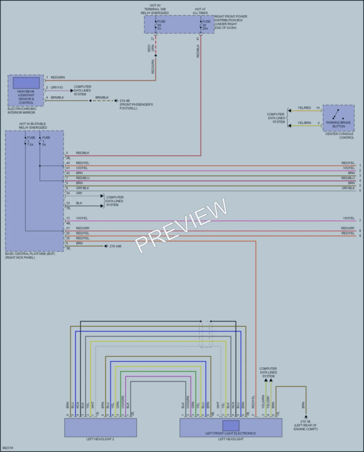 2024 BMW XM Headlights wiring diagram preview