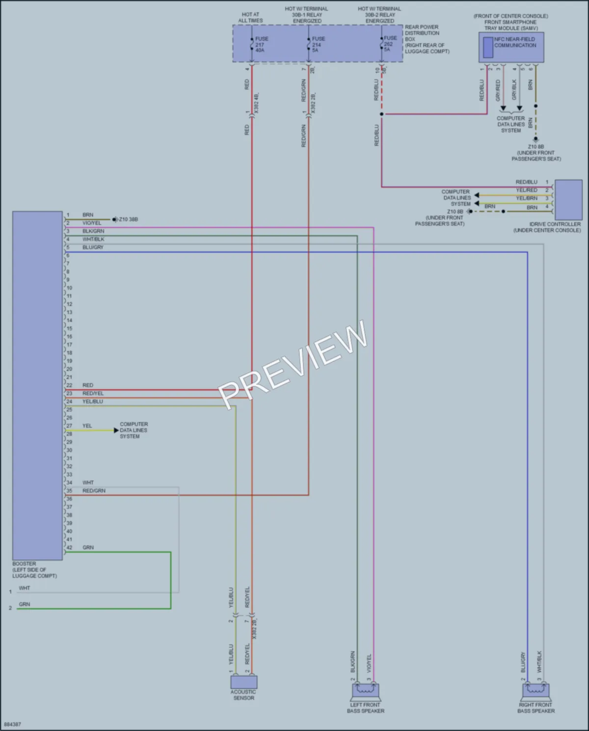 2024 BMW XM Navigation wiring diagram preview