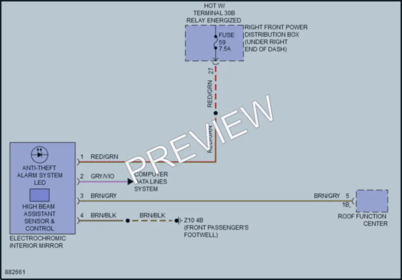 2024 BMW XM Power Mirrors wiring diagram preview