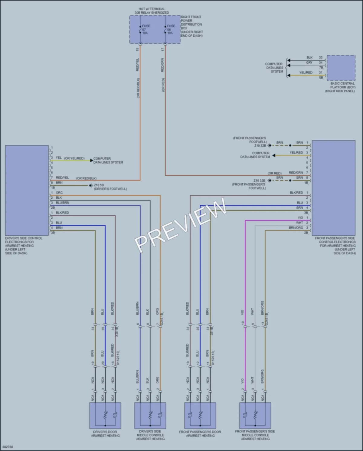 2024 BMW XM Power Seats wiring diagram preview