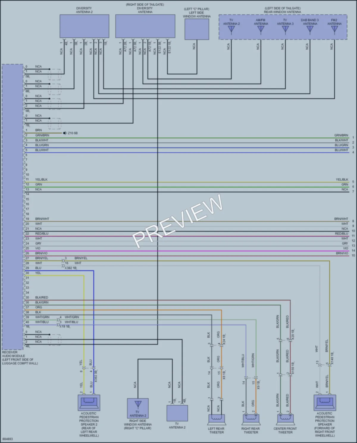 2024 BMW XM Radio wiring diagram preview