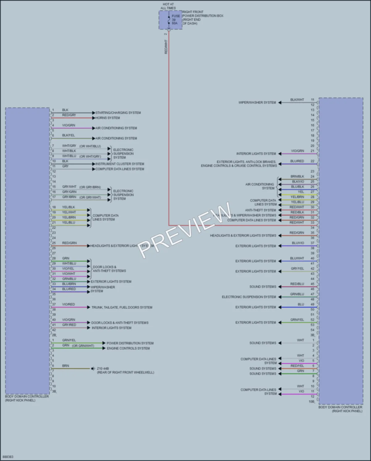 2024 BMW Z4 Body Control Modules wiring diagram preview