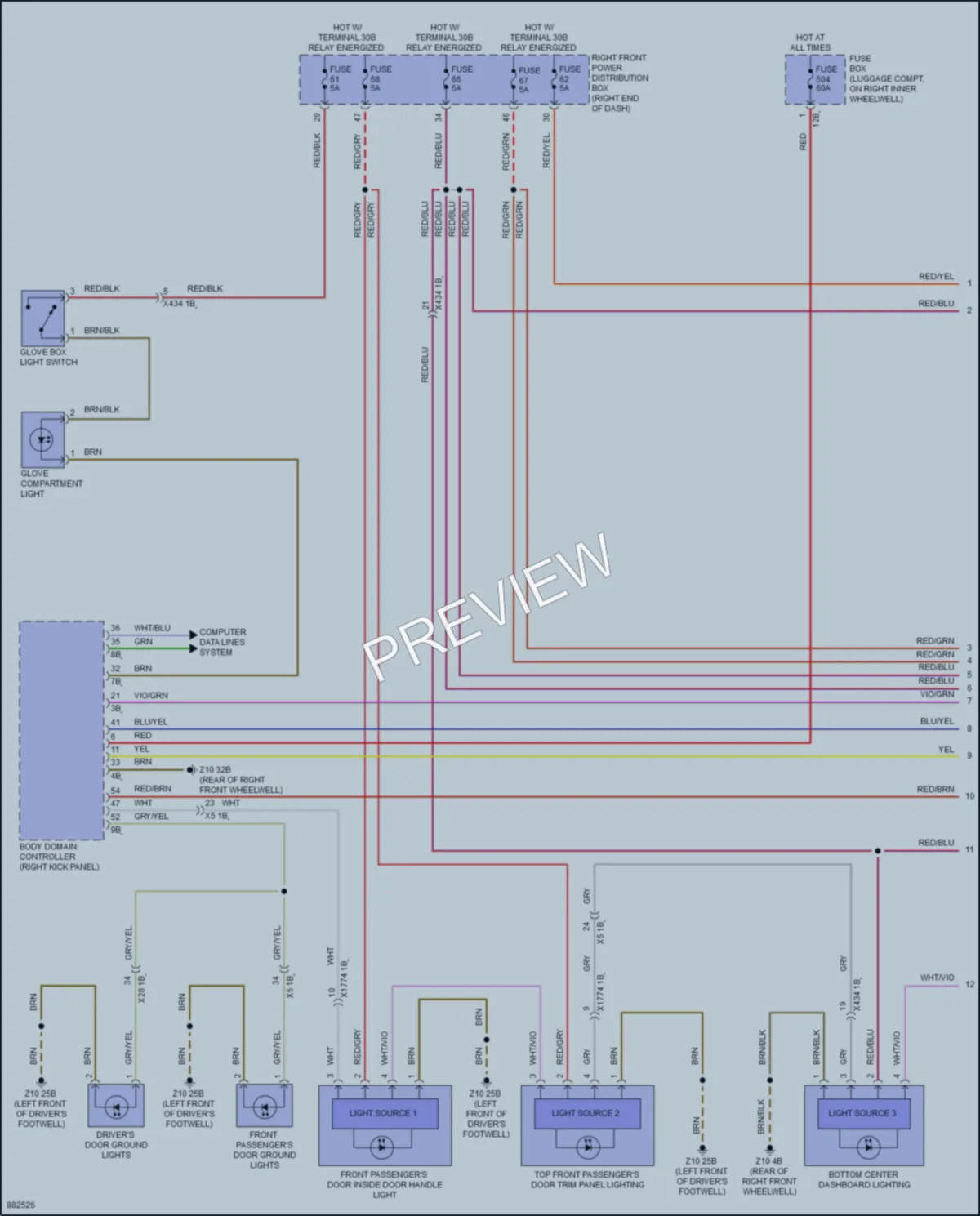 2024 BMW Z4 Interior Lights wiring diagram preview