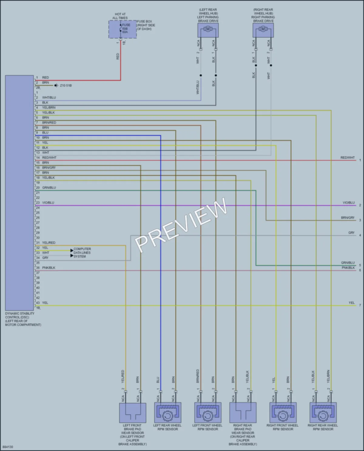 2024 BMW i4GranCoupe Anti Lock Brakes wiring diagram preview