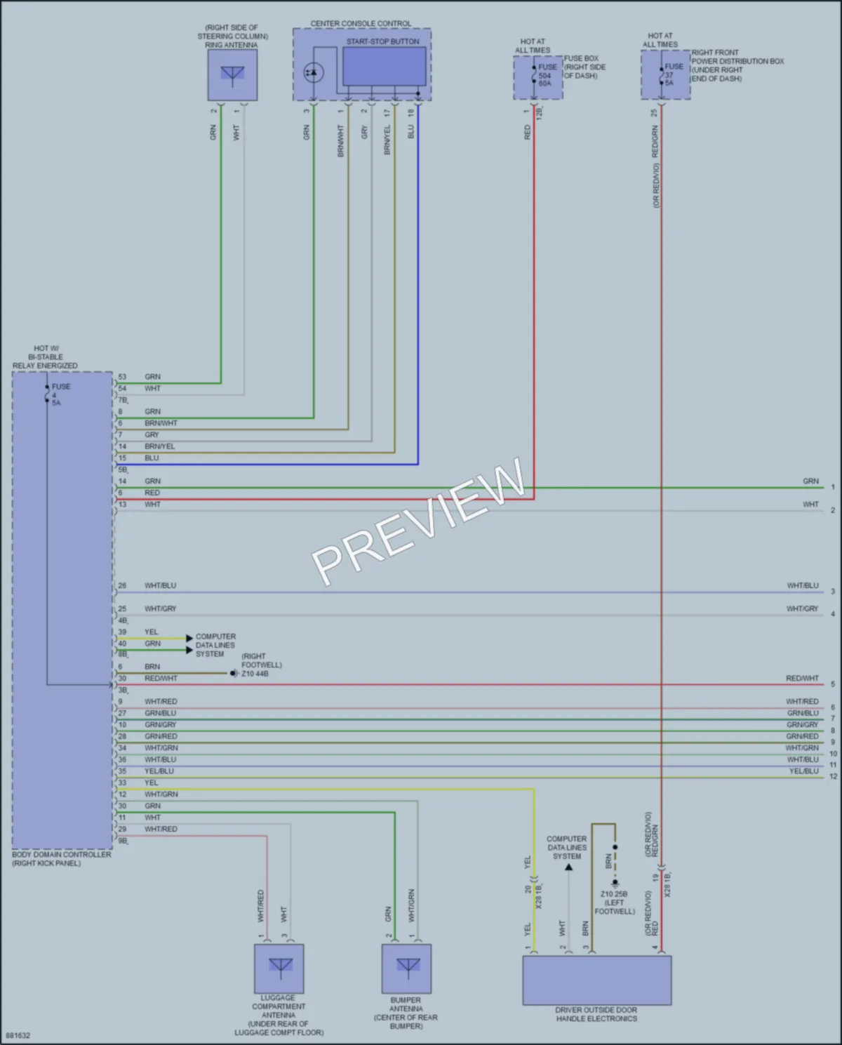 2024 BMW i4GranCoupe Anti Theft wiring diagram preview