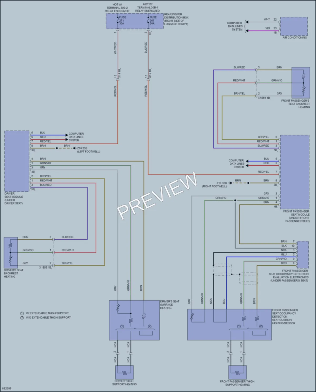 2024 BMW i4GranCoupe Power Seats wiring diagram preview