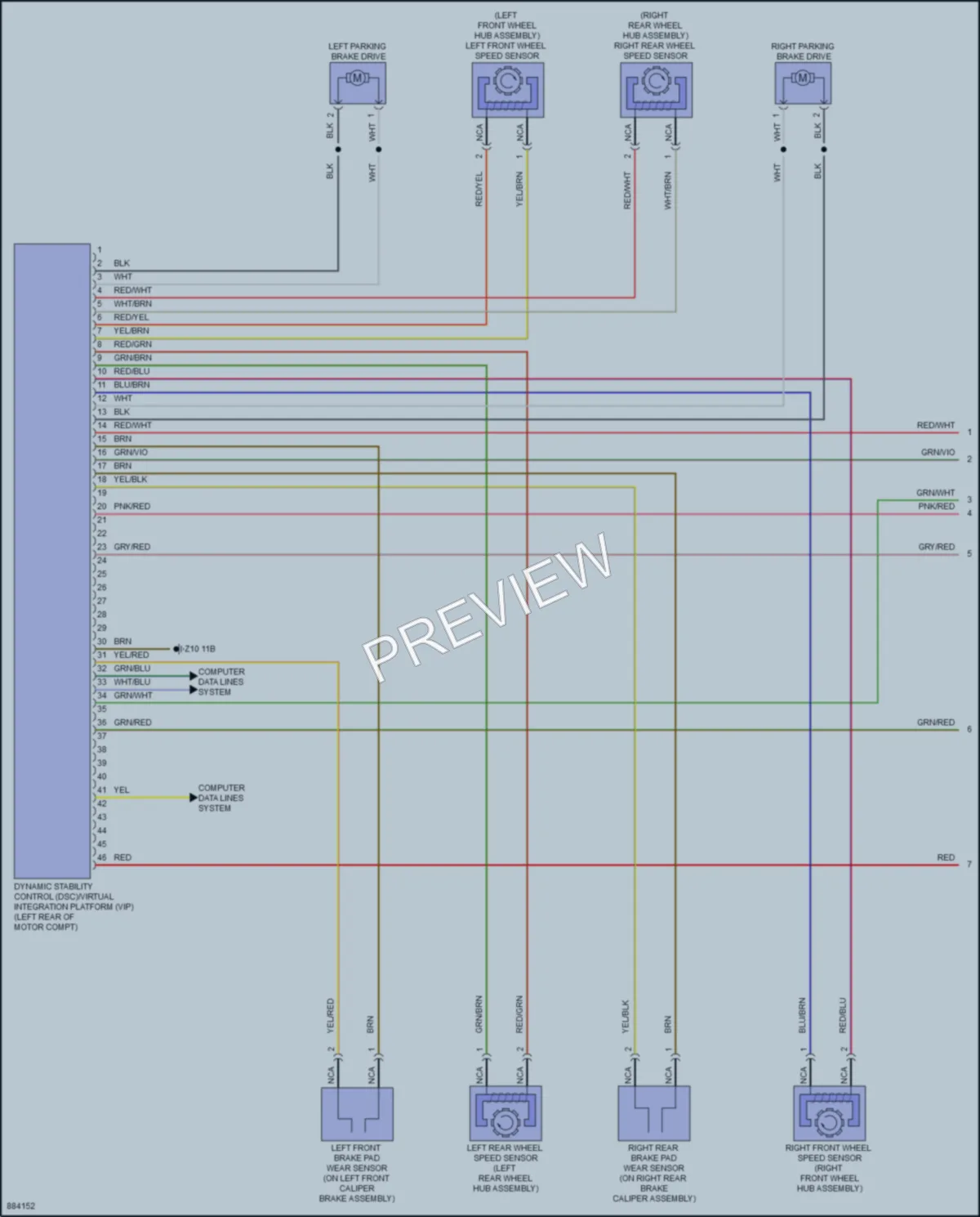 2024 BMW i5 Anti Lock Brakes wiring diagram preview