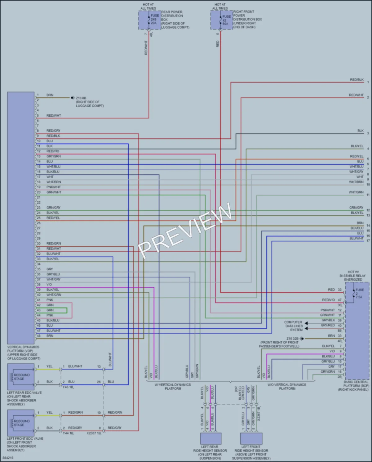 2024 BMW i5 Electronic Suspension wiring diagram preview