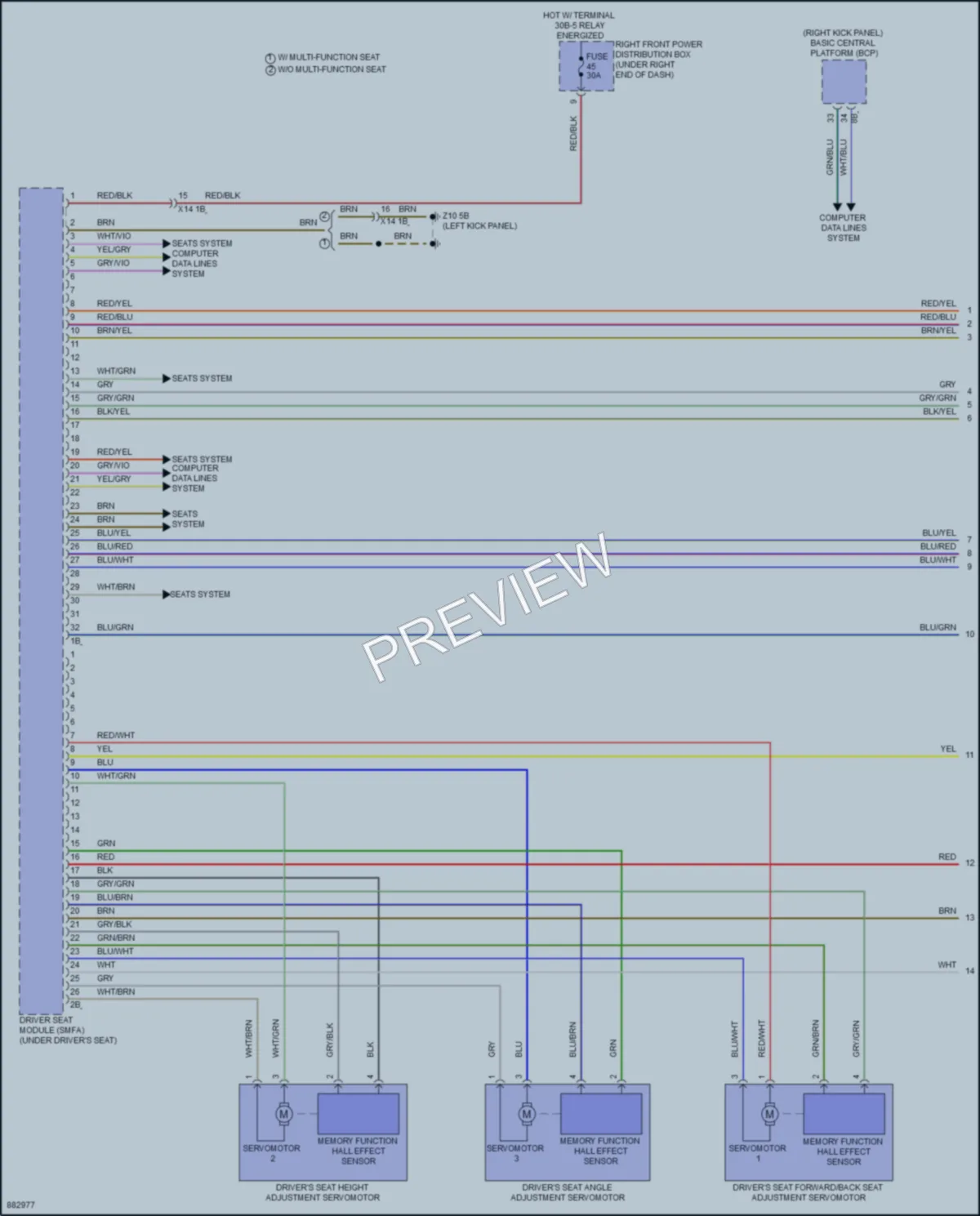 2024 BMW i5 Memory Systems wiring diagram preview