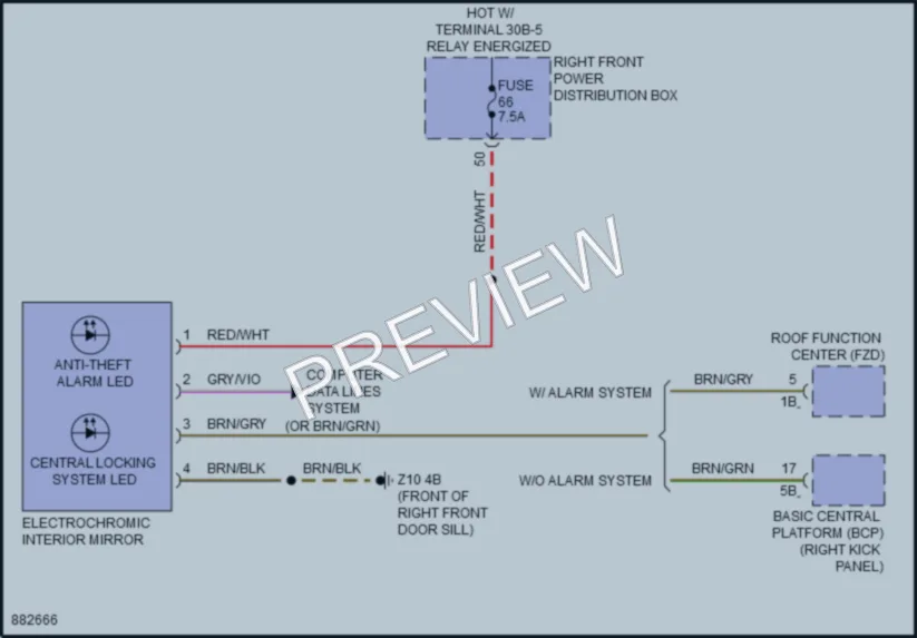 2024 BMW i5 Power Mirrors wiring diagram preview