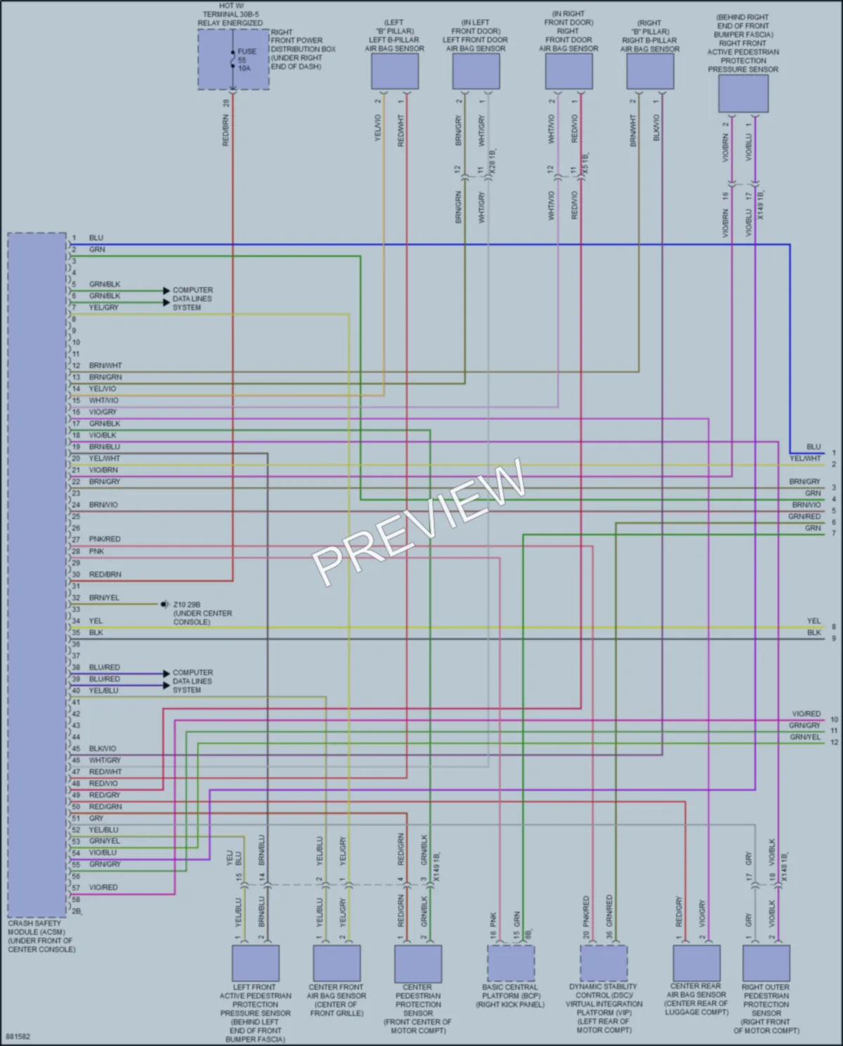 2024 BMW i5 Supplemental Restraints wiring diagram preview