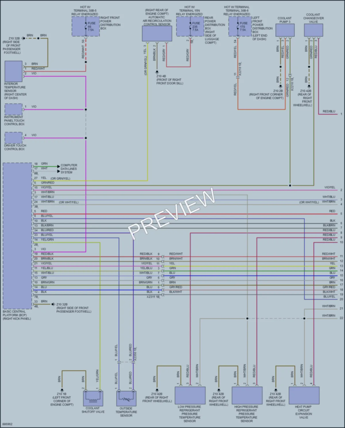 2024 BMW i7 Air Conditioning wiring diagram preview