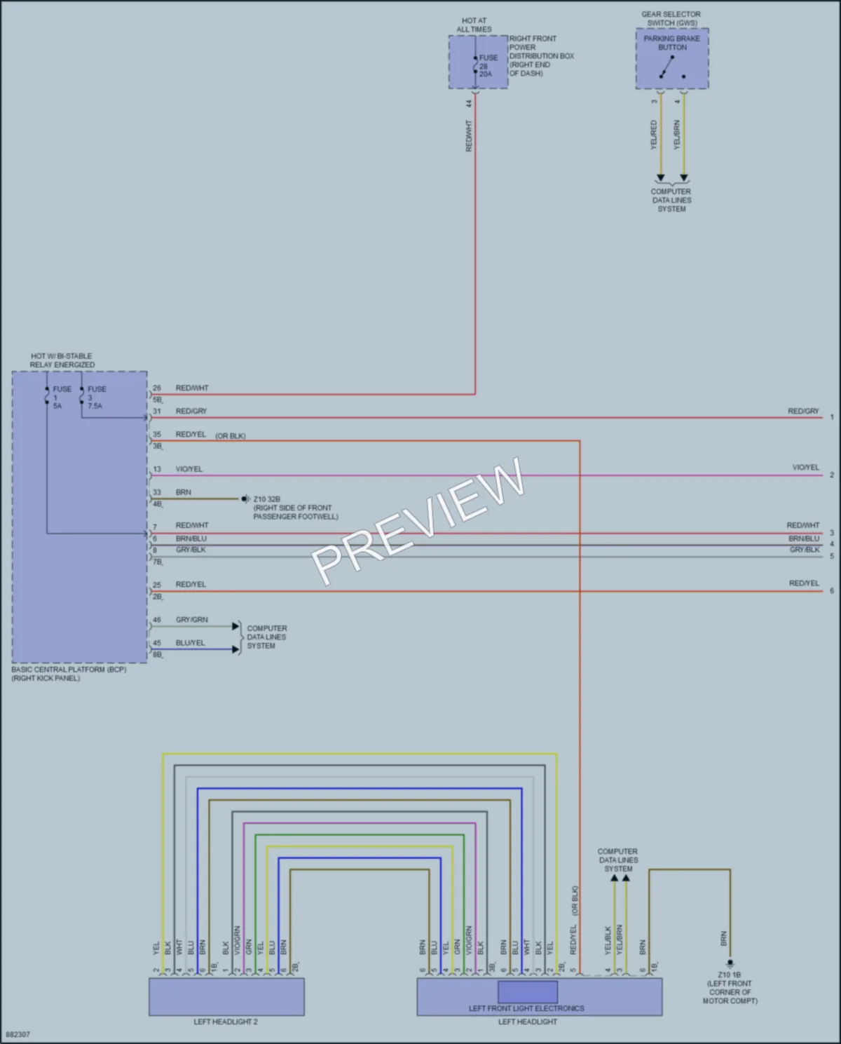 2024 BMW i7 Headlights wiring diagram preview