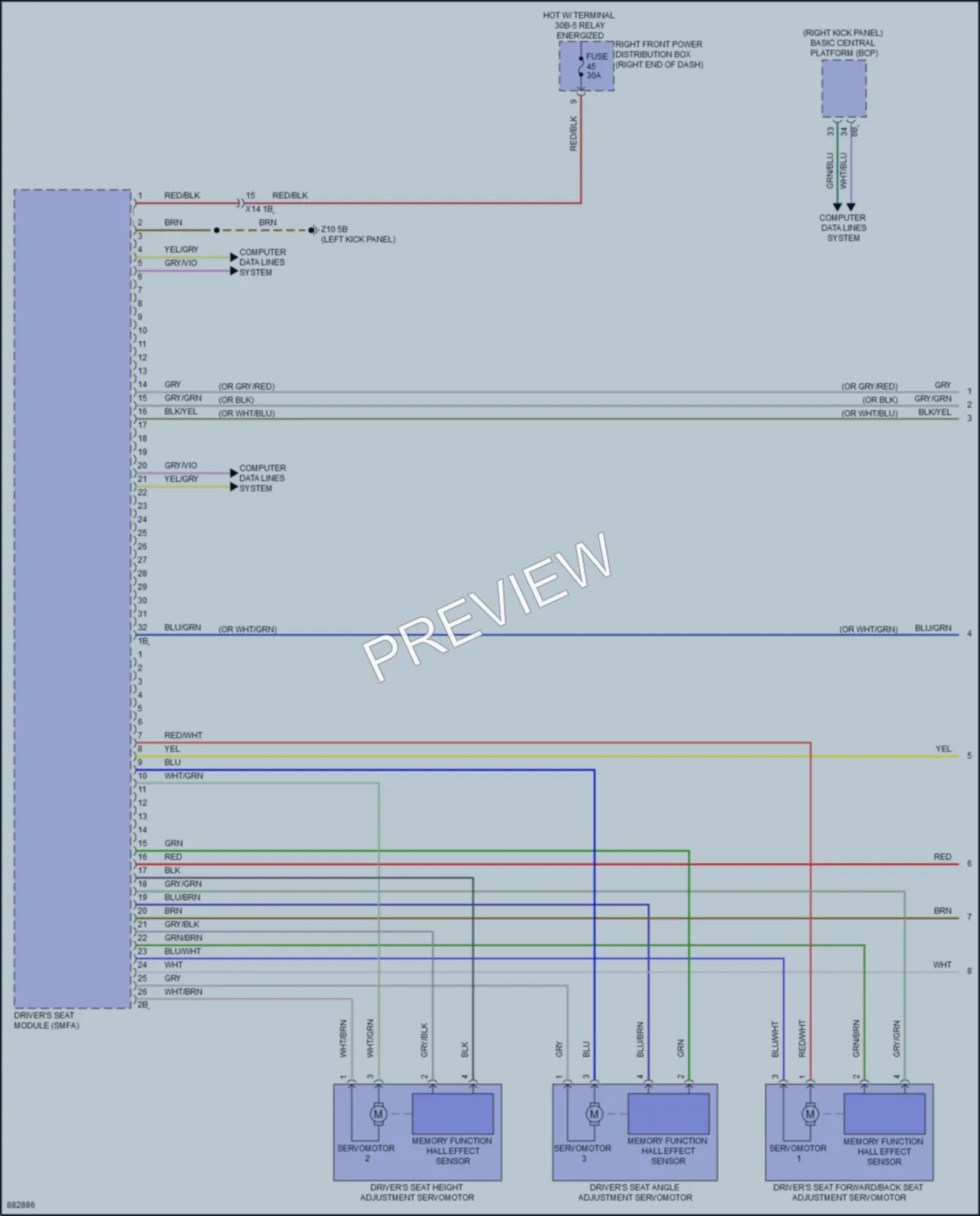 2024 BMW i7 Memory Systems wiring diagram preview
